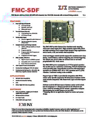 fmc-sdf data sheet