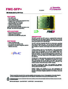 FMC-SFP+ - ISI | Microelectronics Module Experts