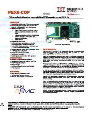 pex6-cop Virtex-6 FPGA data sheet