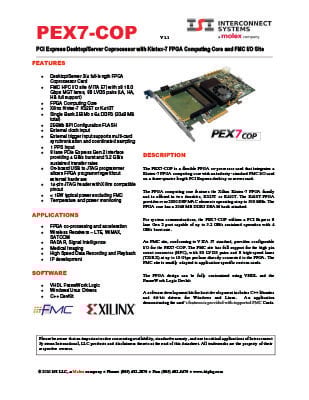 pex7-cop data sheet