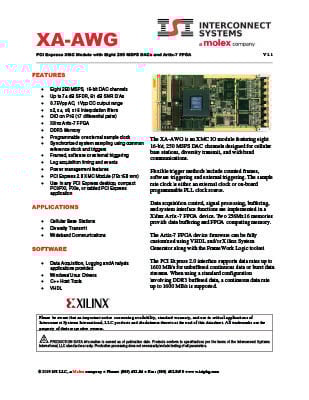 xa-awg data sheet