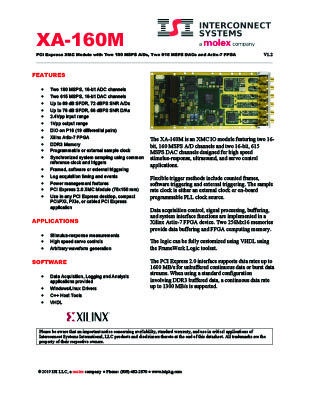 xa-160m data sheet