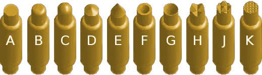 pogo pin plunger shapes